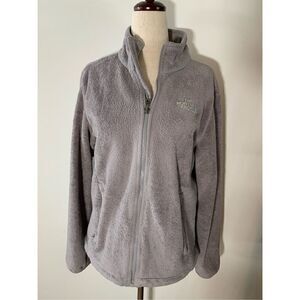 North face gray women’s fleece jacket medium
